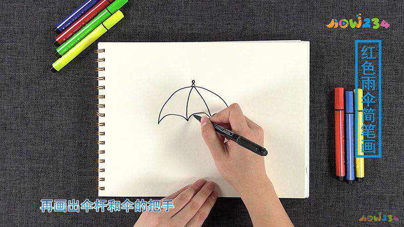 红色雨伞简笔画怎么画(各种各样的雨伞简笔画怎么画)