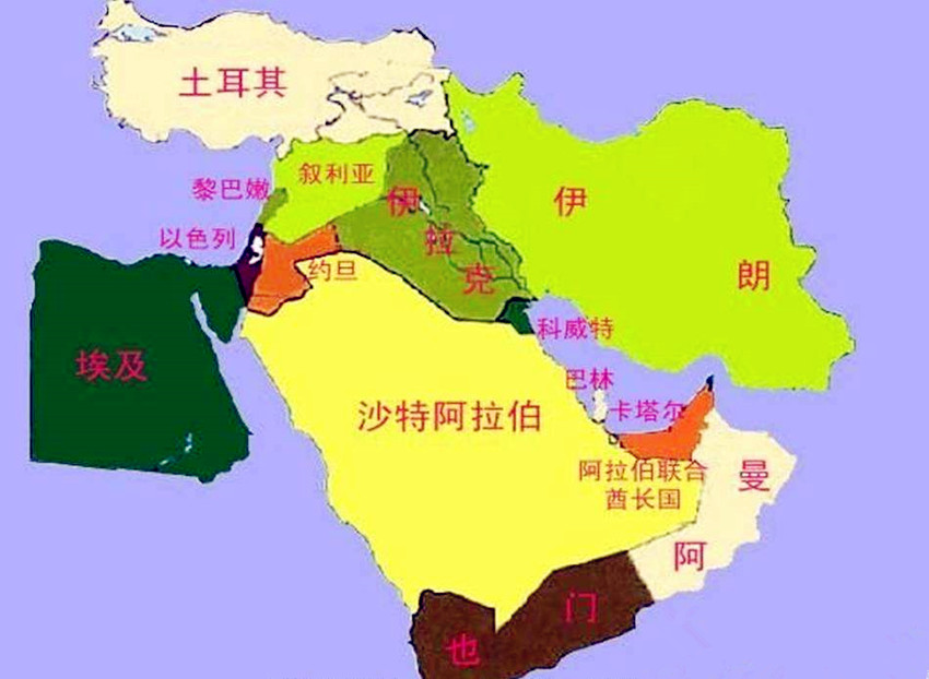 中东国家地理