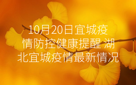 10月20日宜城疫情防控健康提醒 湖北宜城疫情最新情况